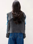 Ribbed Knit Open Front Cardigan  Style Ratio