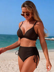 Scalloped Trim High-Waisted Bikini  Style Ratio