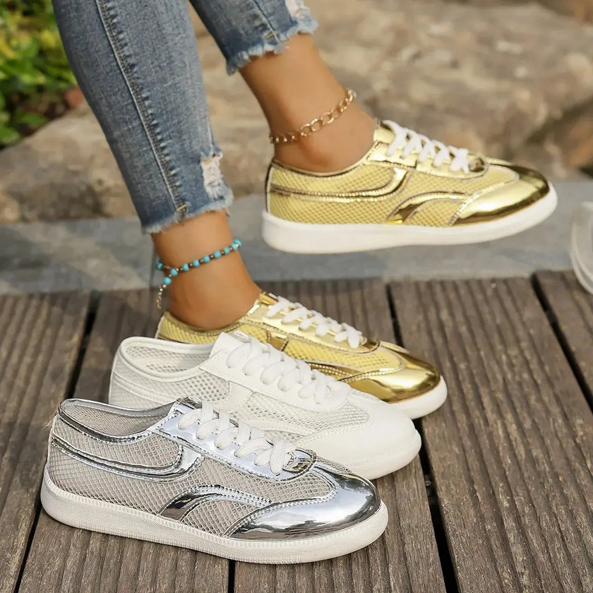 Mesh Lace Up Sneakers  Style Ratio