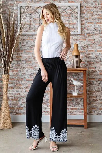 Heimish Damask Pattern Casual Pants  Style Ratio