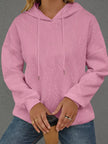Full Size Embossed Lettering Casual Hoodie  Style Ratio