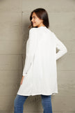 Button Down Long Sleeve Longline Cardigan  Style Ratio