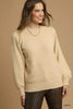 Umgee Textured Long Sleeve Sweater with Ribbed Trim  Style Ratio