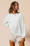 BiBi Loop Terry Pull Over With Cut Edge Band  Style Ratio