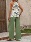 Printed Tank Top and Wide Leg Pants Set  Style Ratio