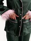 Silky Button Up Top and Pants Lounge Set  Style Ratio