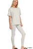Zenana Brushed Dty Microfiber Short Sleeve Top and Pants Loungewear Set  Style Ratio