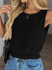 Smocked Waist Round Neck Tank  Style Ratio