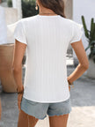 Crochet Trim V-Neck Blouse  Style Ratio