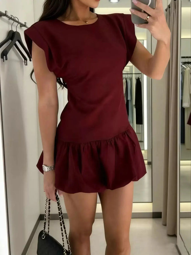 Ruffle Hem Mini Dress  Style Ratio