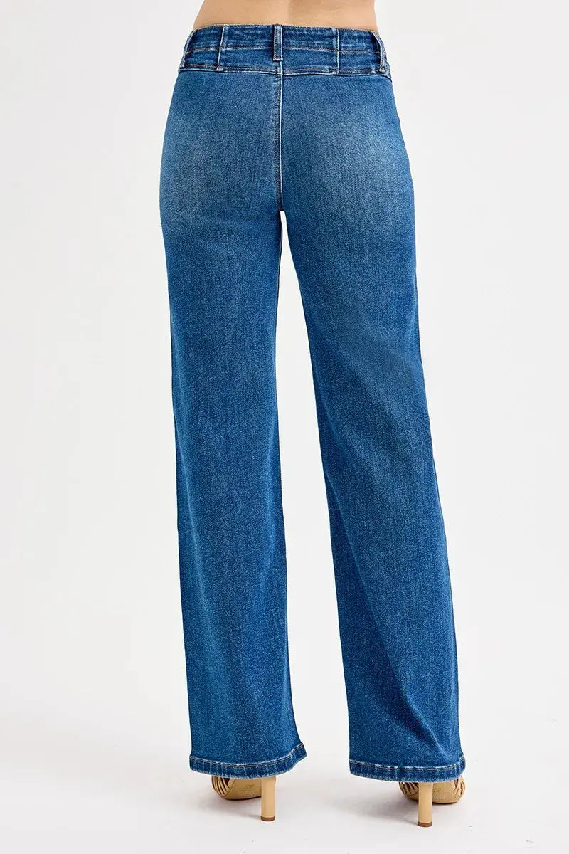 RISEN Seam Detail Wide Leg Jeans  Style Ratio