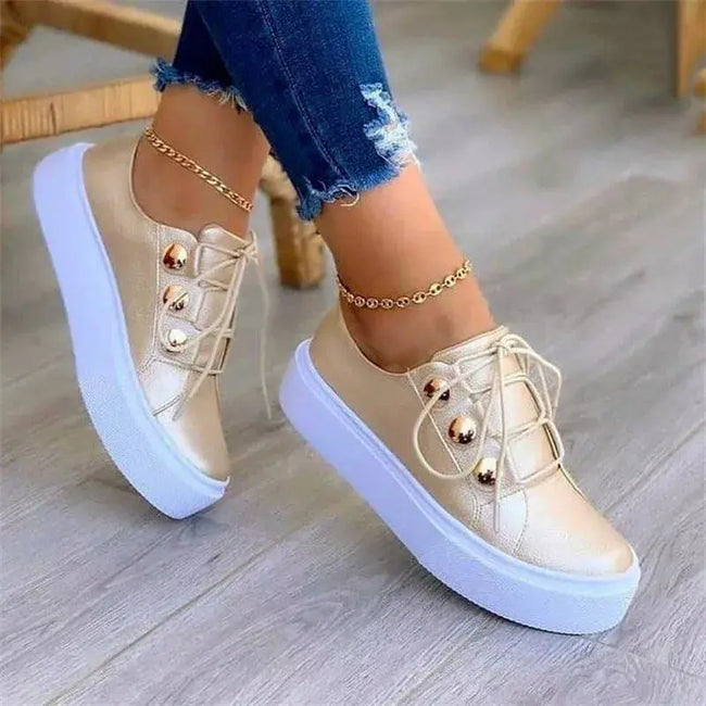 Round Toe Platform Sneakers  Style Ratio