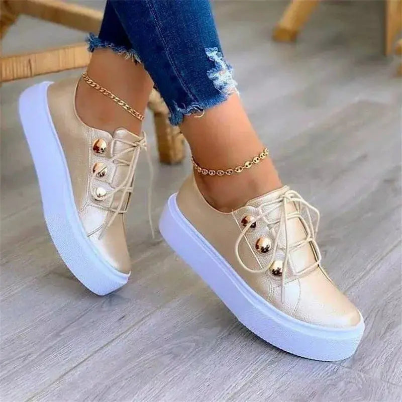 Round Toe Platform Sneakers  Style Ratio