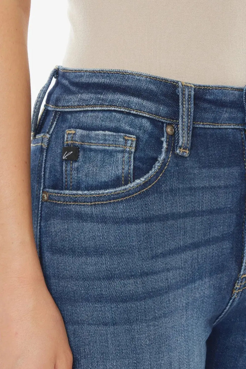 Kancan Raw Hem High Waist Cropped Jeans  Style Ratio