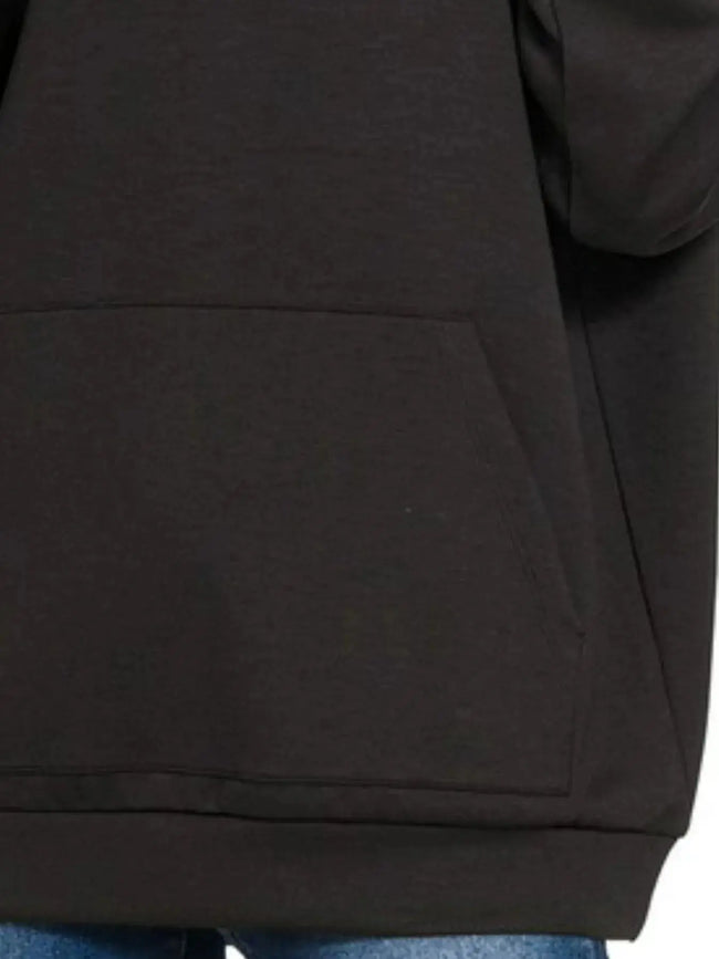 Zenana Oversized Scuba Hoodie with Kangaroo Pocket  Style Ratio