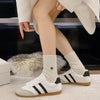 Striped Lace Up Casual Sneakers  Style Ratio
