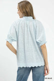 Umgee Textured Pintuck Blouse  Style Ratio