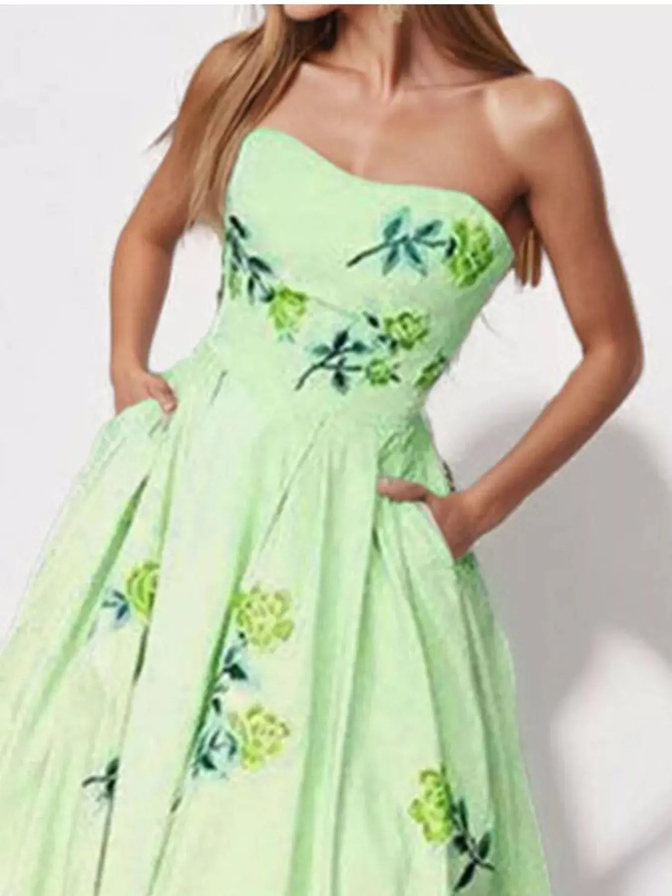 Floral Print Tube Maxi Dress  Style Ratio