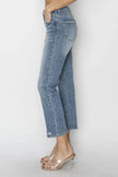 RISEN Full Size High Waist Distressed Cropped Jeans  Style Ratio