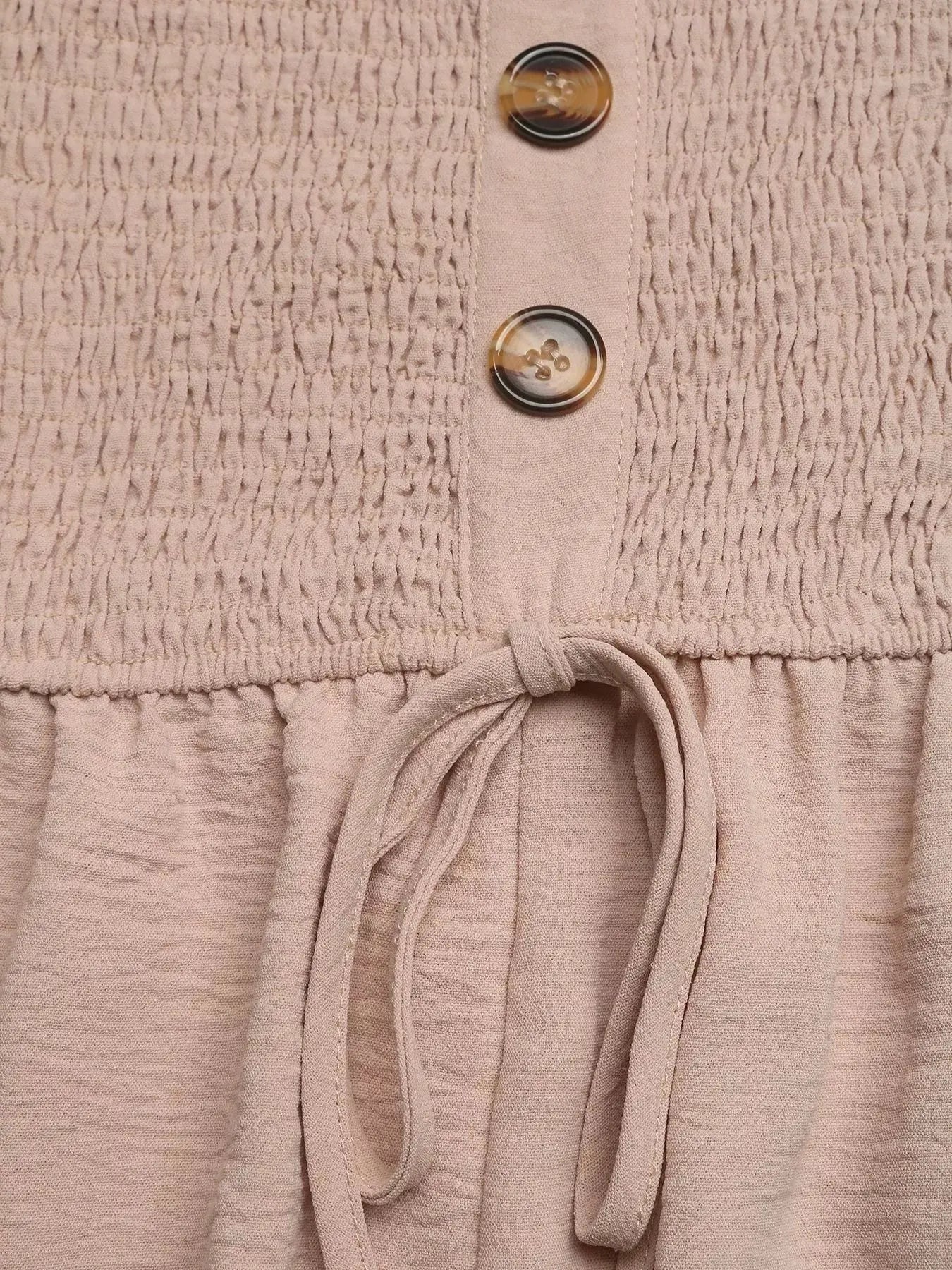 Smocked Tube Top Wide Leg Jumpsuit  Style Ratio