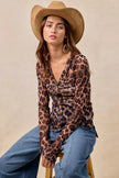 BiBi Leopard Printed Mesh Long Sleeve Top  Style Ratio