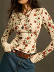 Floral Print Long Sleeve Shirt  Style Ratio