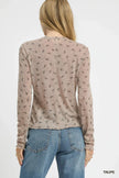 Umgee Bow Print Lightweight Knit Top  Style Ratio