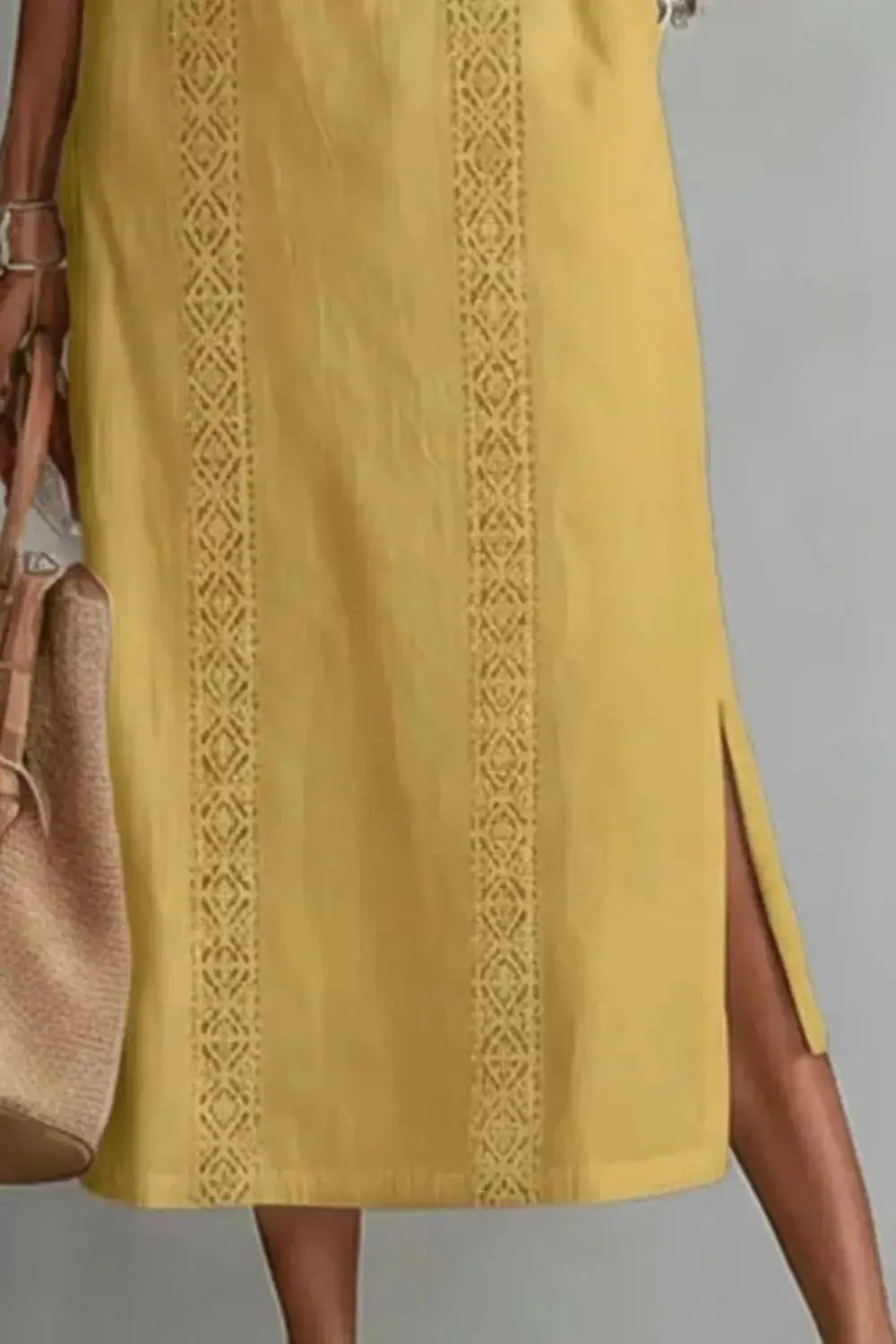 Sleeveless Side Slit Dress with Pockets  Style Ratio