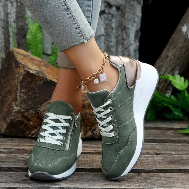 Lace Up Wedge Sneakers  Style Ratio