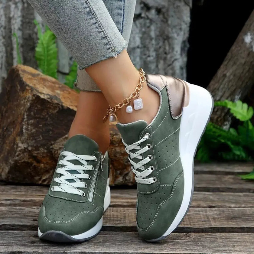Lace Up Wedge Sneakers  Style Ratio