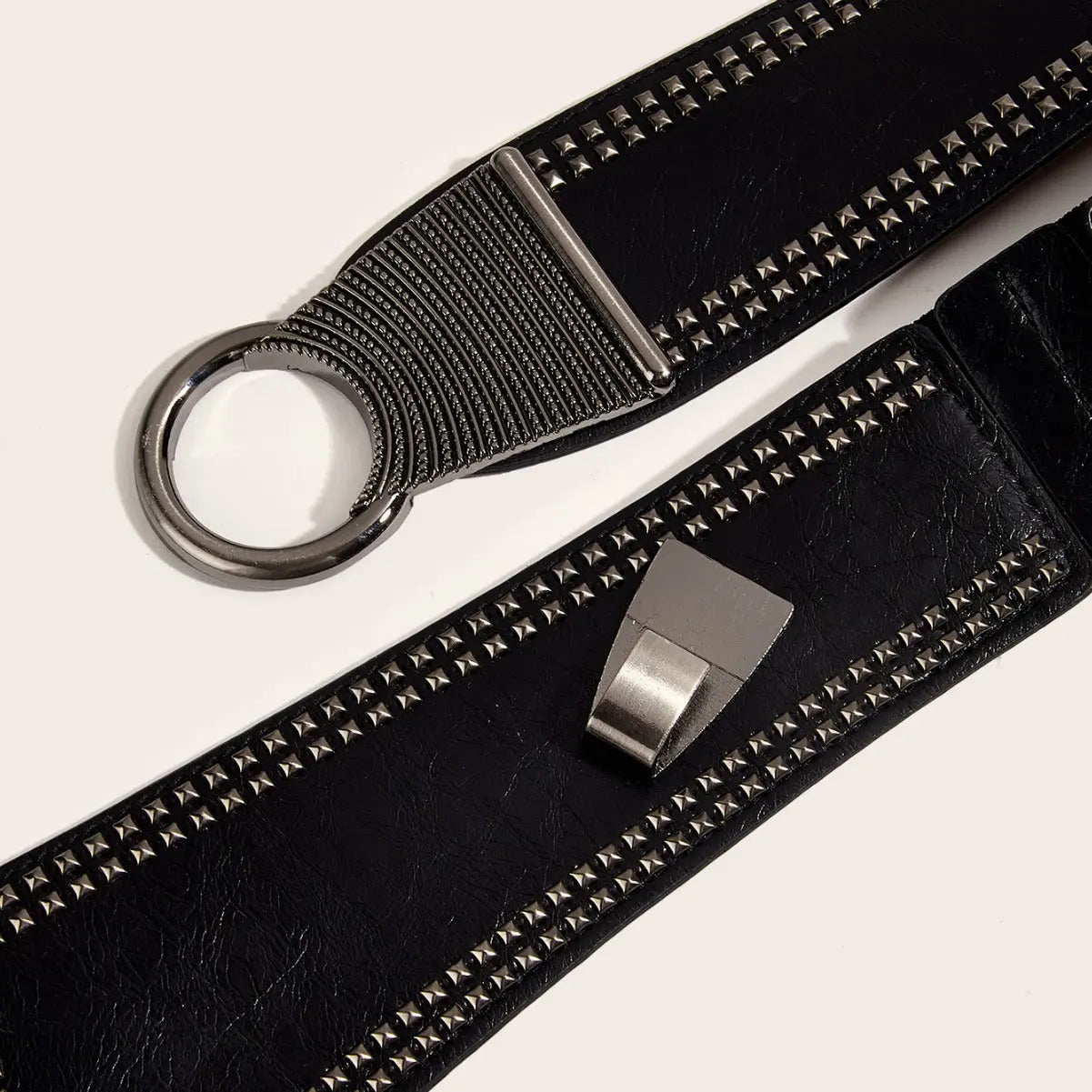 Studded Belt with Unique Waistband  Style Ratio