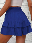 Ruffle Layered High Waist Casual Skort  Style Ratio