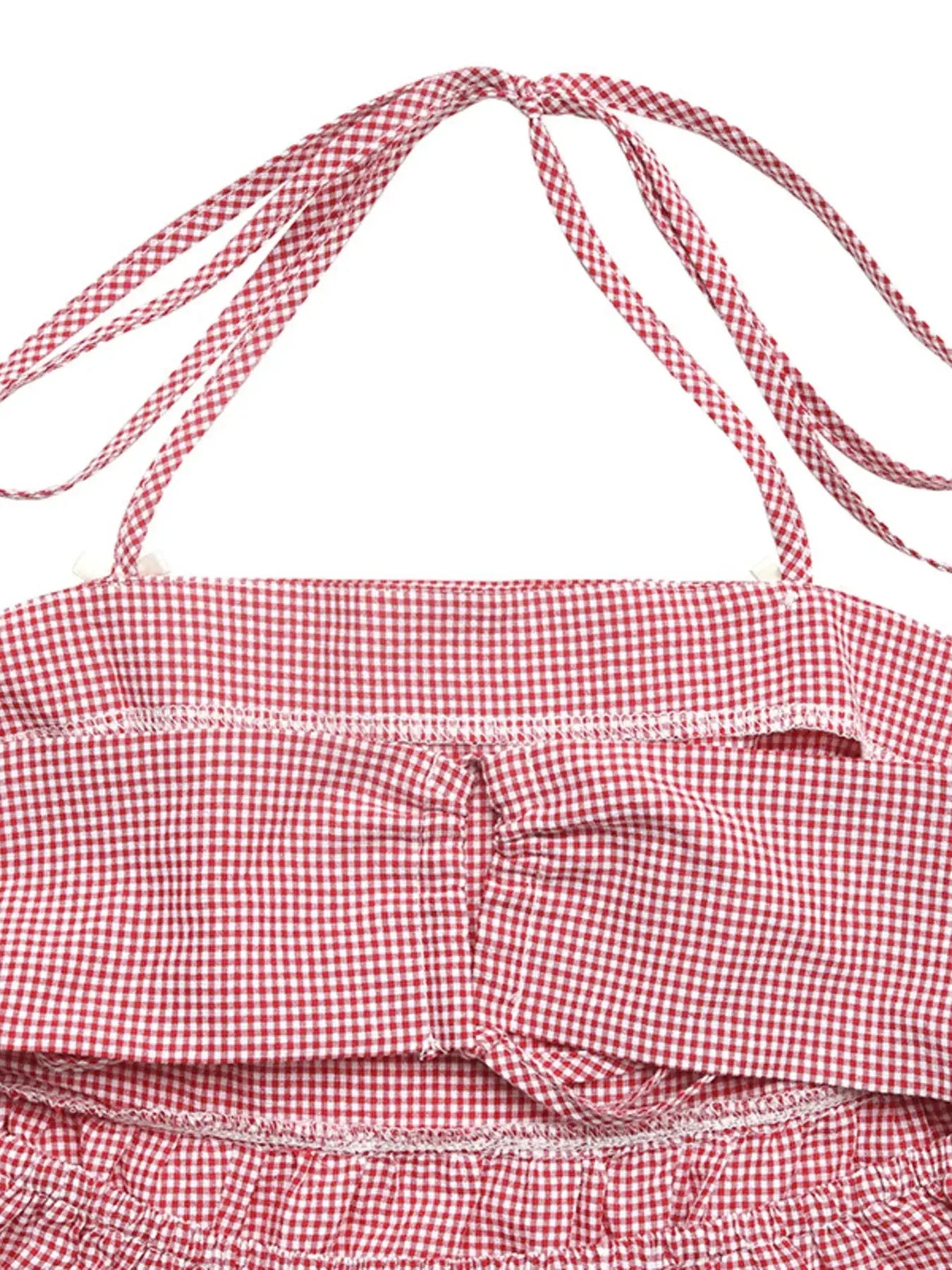 Gingham Halter Neck Cami Top  Style Ratio