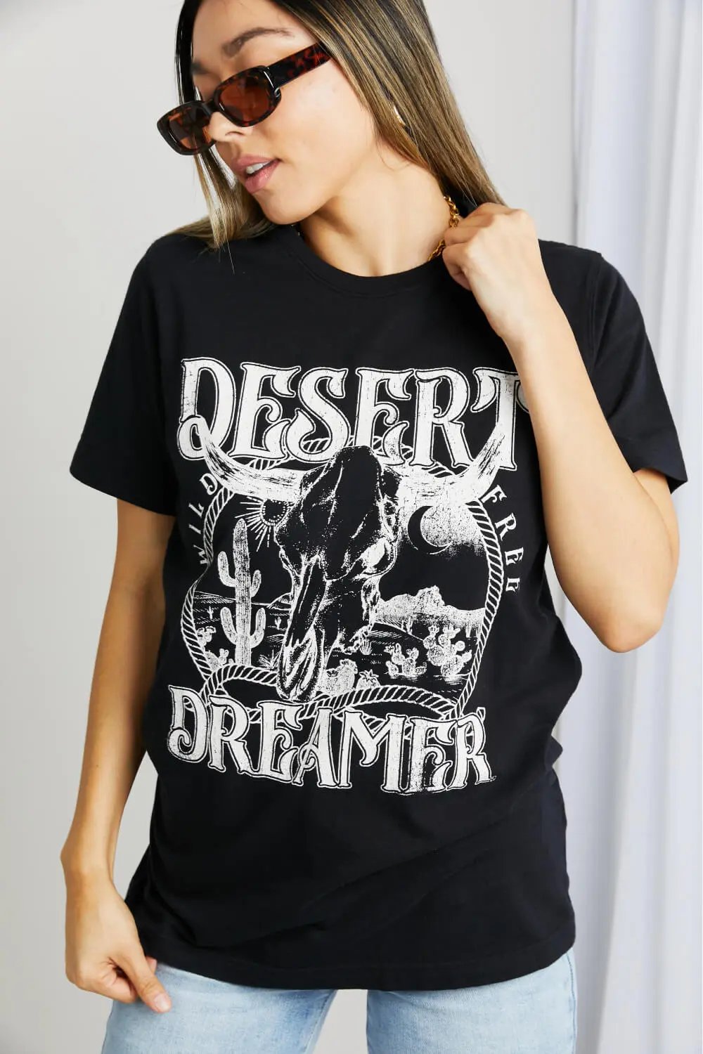 mineB Full Size DESERT DREAMER Graphic Short Sleeve Shirt  Style Ratio