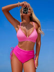 Scalloped Trim High-Waisted Bikini  Style Ratio