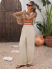 Tie Shoulder Wide Leg Jumpsuit  Style Ratio