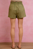 SO ME Paper Bag Patch Pocket Drawstring Twill Shorts  Style Ratio