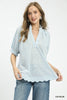 Umgee Textured Pintuck Blouse  Style Ratio