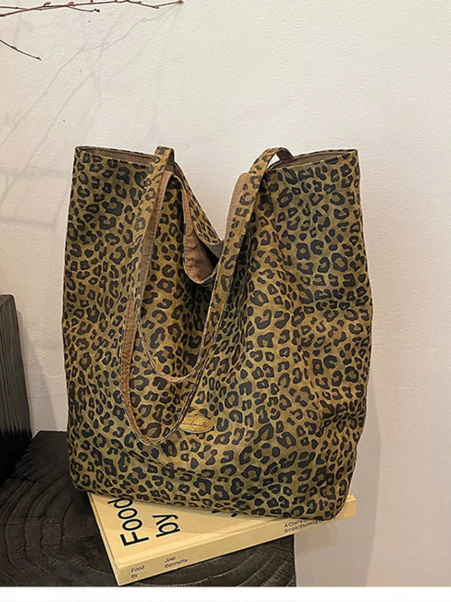 Leopard Print Casual Tote Bag  Style Ratio