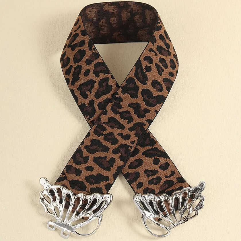 Butterfly Alloy Buckle Elastic Belt  Style Ratio