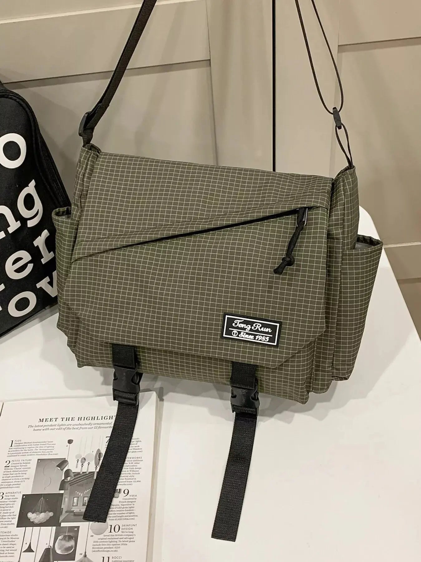 Plaid Buckle Flap Crossbody Bag  Style Ratio