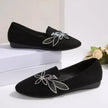 Rhinestone Point Toe Flats Slip-Ons  Style Ratio