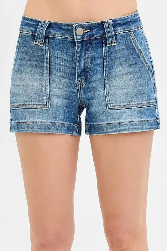 RISEN Low Rise Patched Pocket Shorts  Style Ratio