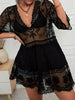 Lace Detail Plunge Cover-Up  Style Ratio