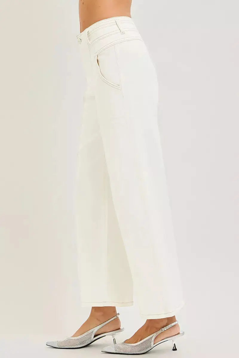RISEN High Rise Ankle Wide Pants  Style Ratio