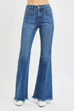 RISEN Mid Rise Flare Side Seam Detailing Jeans  Style Ratio