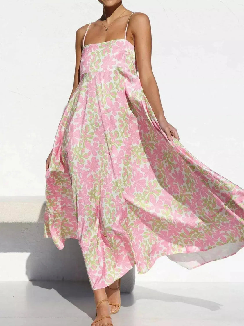 Printed Spaghetti Strap Maxi Dress  Style Ratio