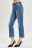 RISEN Full Size Button Fly Cropped Bootcut Jeans  Style Ratio