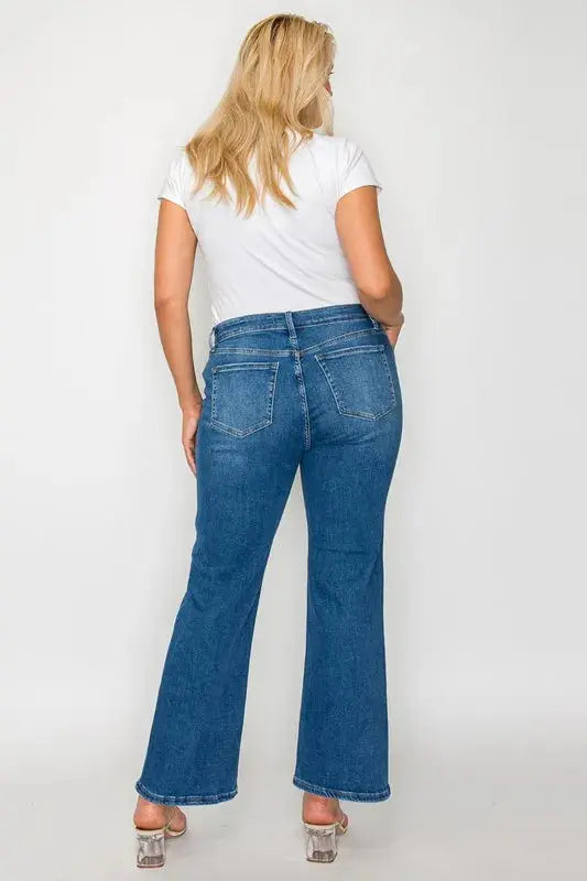 bytos Full Size Cat's Whiskers Mid Rise Ankle Jeans  Style Ratio