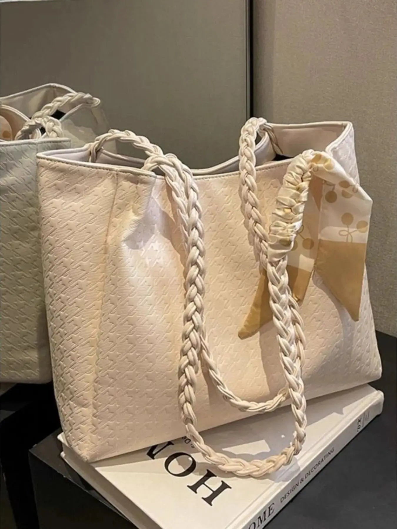Braided Handle Tote Bag  Style Ratio
